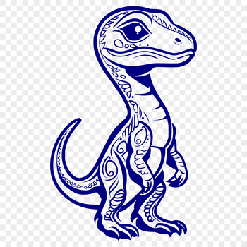 A full body illustration of a prehistoric baby dino.