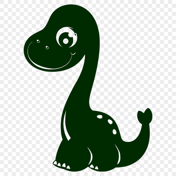 A prehistoric full-body illustration of a baby dinosaur in a neutral color palette.
