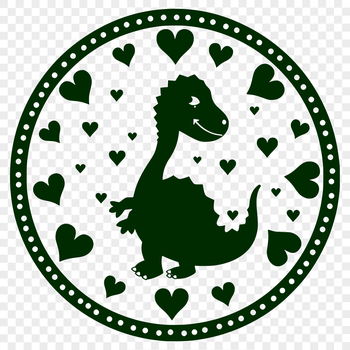 A vector graphic of a full-body dinosaur, designed as clip art for various uses including commercial projects.