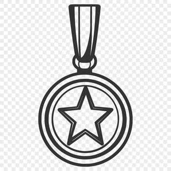 A digital medal design with intricate details and metallic texture, suitable for vector art projects.