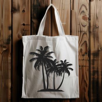 A single palm tree stands alone on a sandy beach at sunset, symbolizing tropical vacation and relaxation.
