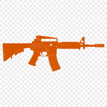 SVG illustration of a rifle, a type of firearm.