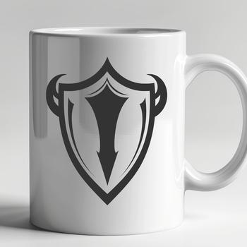 Vector shield graphic for use in designs, cutting projects, and digital art.