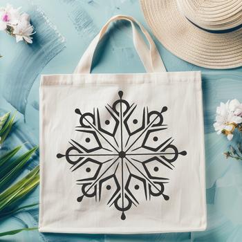 A detailed vector snowflake design suitable for crafting, cutting machines, or digital art projects.