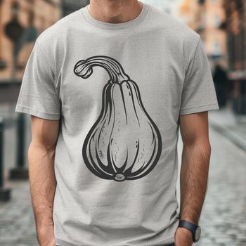 A 2D vector representation of a summer squash, suitable for cutting machine designs or digital art projects.