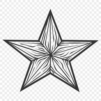 Vector star design for Christmas decorations, suitable for Cricut or laser cutting.