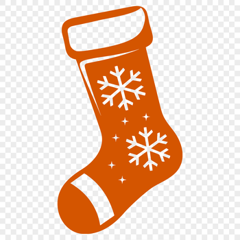 Christmas stocking clip art for digital use.