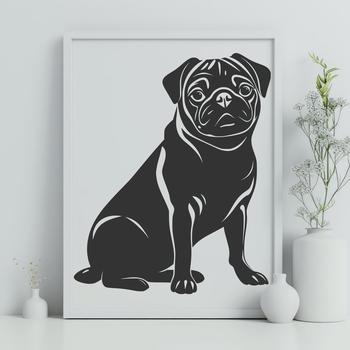 Sitting Pug - SVG