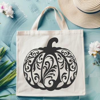 Illustrated orange squash with intricate details, suitable for crafting and design projects.