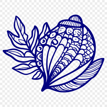 Seashell design illustration in vector format, suitable for cutting machines and digital art software.