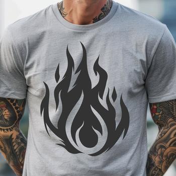 A stylized illustration of flames in a vector design format.
