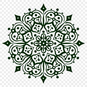 A delicate, intricate snowflake design in vector format, ideal for winter and Christmas projects.