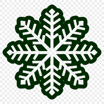 A delicate six-pointed snowflake illustration made up of intricate lines and shapes.