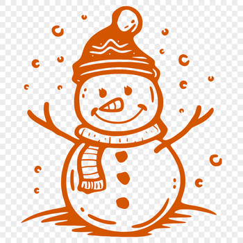A simple winter-themed snowman designed as vector art.