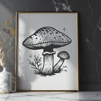 Creative Mushroom In DXF