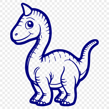 Colorful digital design of a dinosaur from the ancient past with detailed anatomy.
