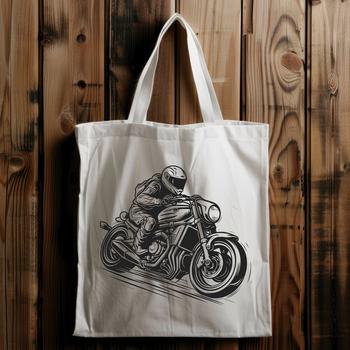 A detailed illustration of a motorcycle with sleek design and dynamic lines.
