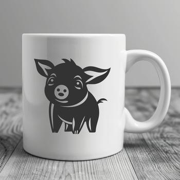 Beautiful Standing Pig - SVG