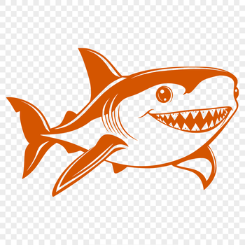A detailed illustration of a shark, suitable for vector design projects.