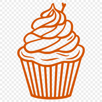A single serving-sized cupcake with frosting and sprinkles on top.