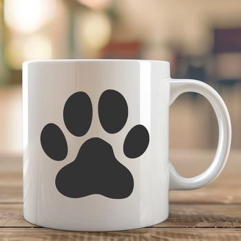A single animal paw print designed as a vector graphic.