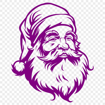 Illustration of a traditional Christmas figure in a red suit, often referred to as Santa Claus or Father Christmas.