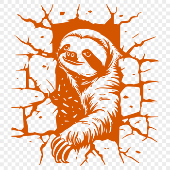 Illustration of a sloth in vector format.