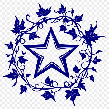 A stylized star illustration created in vector format for various design applications.