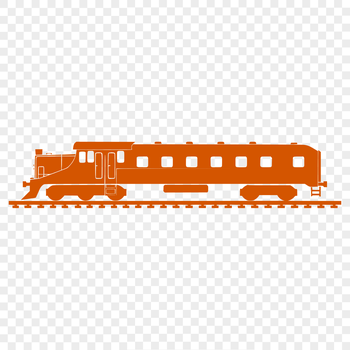 A detailed illustration of a locomotive train, suitable for digital cutting machines and vector graphics.