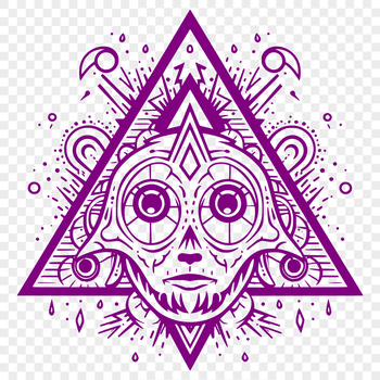A gothic-inspired illustration featuring an ornate symbol of witchcraft, suitable for Halloween-themed designs.