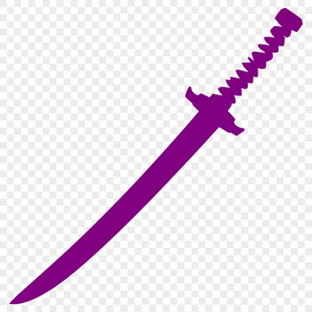 A high-contrast silhouette of a medieval-style sword.