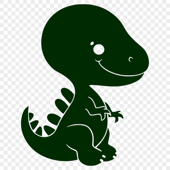 A detailed illustration of a prehistoric Tyrannosaurus Rex from head to tail.