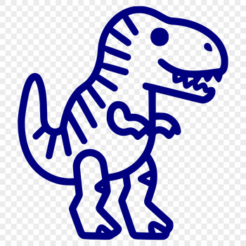 A prehistoric dinosaur illustration featuring a full body T Rex.
