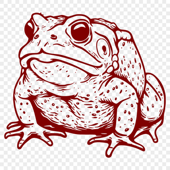 A digital illustration of a toad in full body view, suitable for vector art designs.