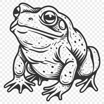 A detailed illustration of a toad in full body pose, suitable for vector graphics and design.