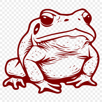 A digital vector art image featuring a realistic toad with intricate details.