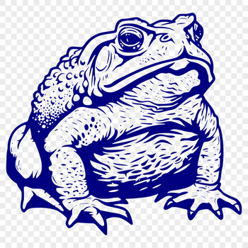 A digital illustration of a toad in full body pose, suitable for vector art projects.