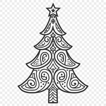 Beautiful Christmas Tree Vector Craft File