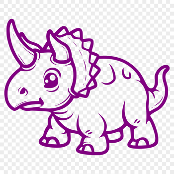 Free Unique Triceratops Digital Art