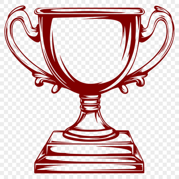 A 2D trophy icon designed as vector art for various uses.