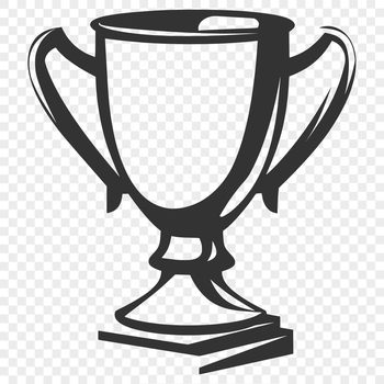 A vector trophy icon designed for digital use in various formats such as SVG.