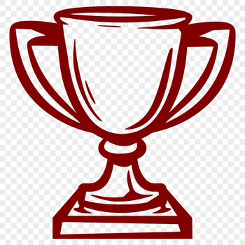A digital representation of a sports trophy in vector format.