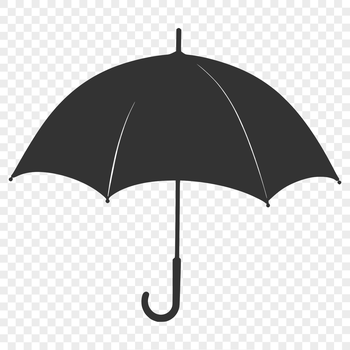 Free download of a vector illustration of an umbrella, suitable for digital art and crafts projects.