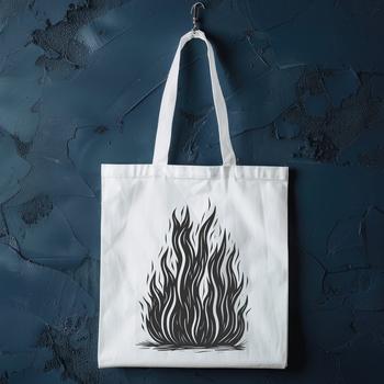 A stylized illustration of a flame shape, suitable for cutting machines like Cricut or laser cutters.