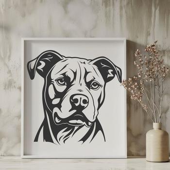 Free Pitbull Vector Drawing