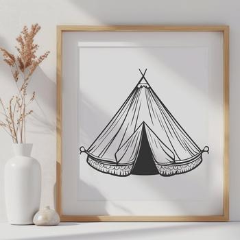 Stunning Tent In SVG Format - Free Download