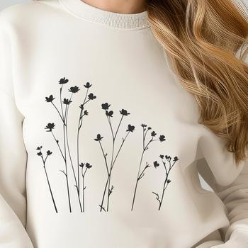 Illustration of a wild flower with intricate details, suitable for vector design and commercial or personal use.
