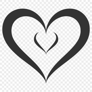 A simple, isolated heart shape designed as vector art.