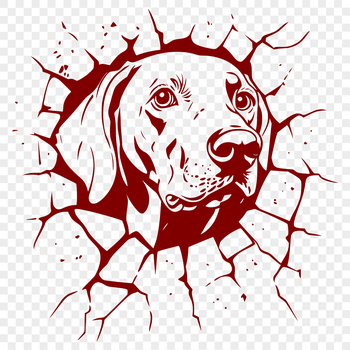 A high-quality vector image of a Weimaraner breed dog in various poses, suitable for commercial or personal use as clip art.