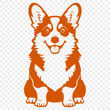 Sitting Welsh Corgi Decal